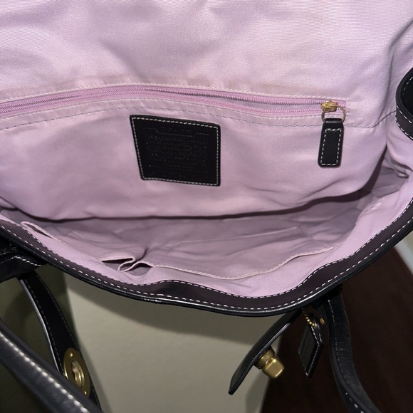 Coach Black Large Hampton Leather Satchel 12461 - Picture 3 of 6